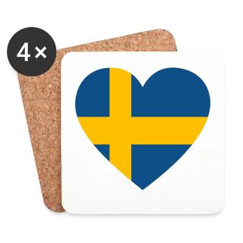 Love Liebe geschenk SCHWEDEN sweden - Untersetzer (4er-Set) - Weiß - Vorne