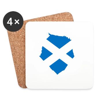 Ich liebe Schottland - Superheld - Untersetzer (4er-Set) - Weiß - Vorne