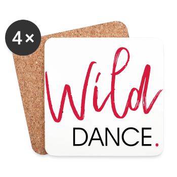 Danse sauvage - Danse shirt - Dessous de verre (lot de 4) - blanc - Devant
