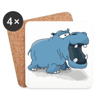 Hippo - Coasters (set of 4) - white - Front