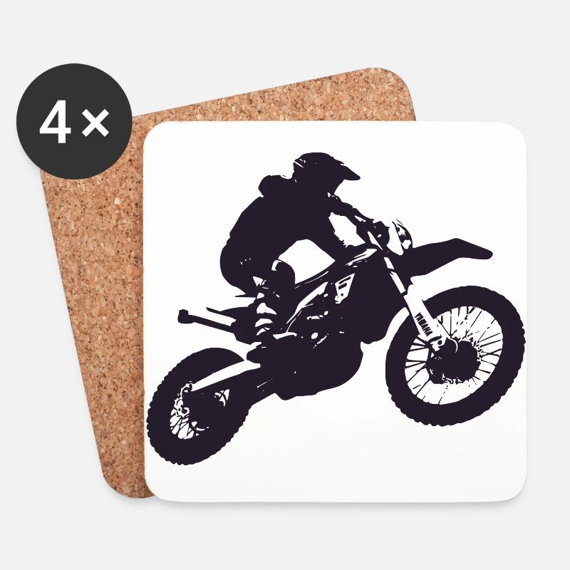 MOTORRAD MOTOCROSS Design! - Untersetzer (4er-Set) - Weiß