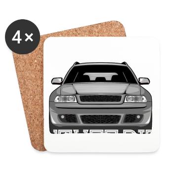 RS4 B5 legends never die - Coasters (set of 4) - white - Front