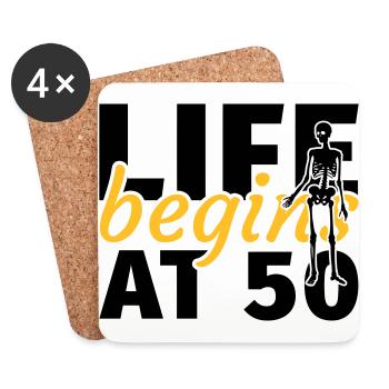 50th birthday Fifty fiftieth funny gift - Coasters (set of 4) - white - Front