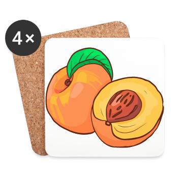 Peaches - Coasters (set of 4) - white - Front