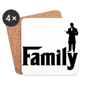family - Coasters (set of 4) - white - Front