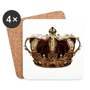 Crown - Coasters (set of 4) - white - Front