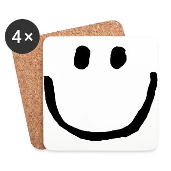 Forever smile. - Coasters (set of 4) - white - Front