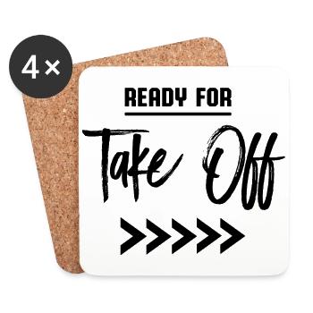 Ready for take off - Untersetzer (4er-Set) - Weiß - Vorne
