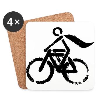 Bike superhero - Coasters (set of 4) - white - Front