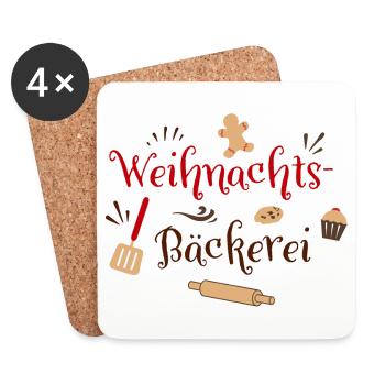 Christmas bakery - Coasters (set of 4) - white - Front