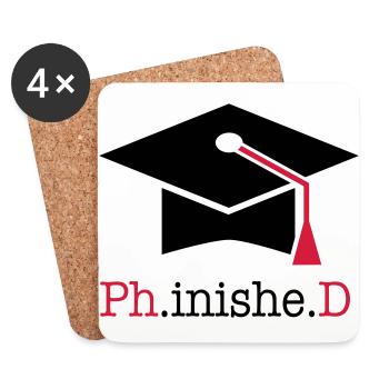 doctorate - Coasters (set of 4) - white - Front