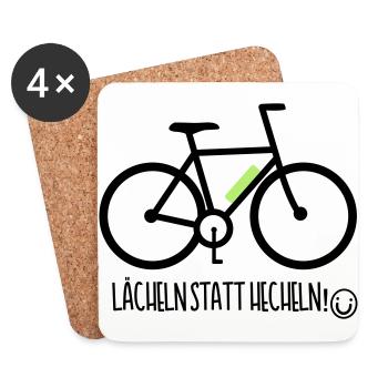 E-Bike Pedelec Funny Gift Bike eMTB Bike - Coasters (set of 4) - white - Front