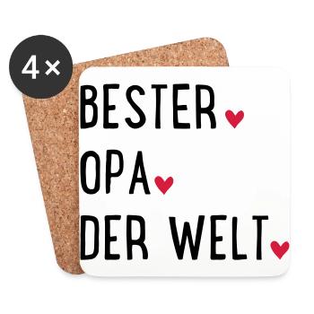 Opa - Untersetzer (4er-Set) - Weiß - Vorne
