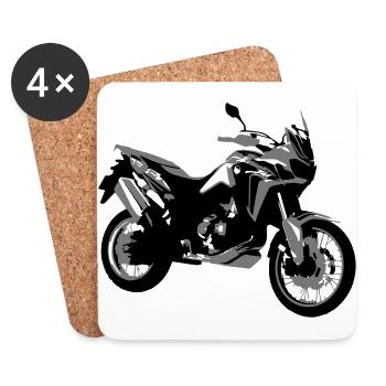 Africa Twin 2018 - Untersetzer (4er-Set) - Weiß - Vorne