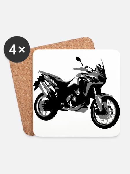 Africa Twin 2018 - Untersetzer (4er-Set) - Weiß
