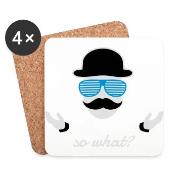 so what Sir - Untersetzer (4er-Set) - Weiß - Vorne