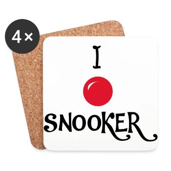 Billard Snooker Pool - Untersetzer (4er-Set) - Weiß - Vorne