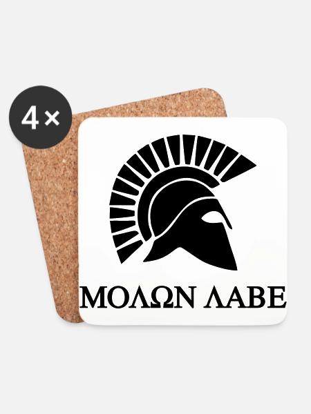 Molon Labe Spartakus - Untersetzer (4er-Set) - Weiß