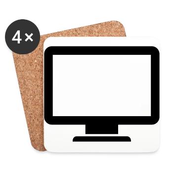 Computer - Untersetzer (4er-Set) - Weiß - Vorne