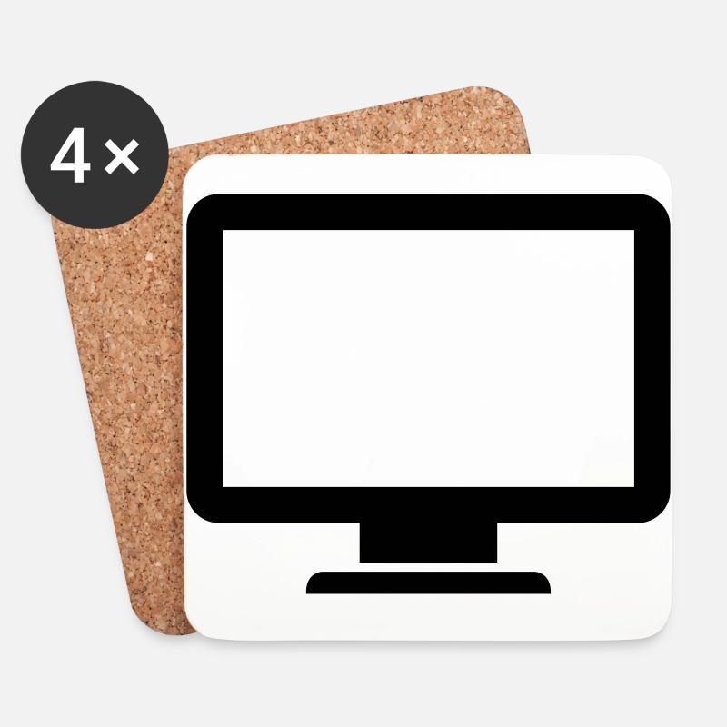 Computer - Untersetzer (4er-Set) - Weiß