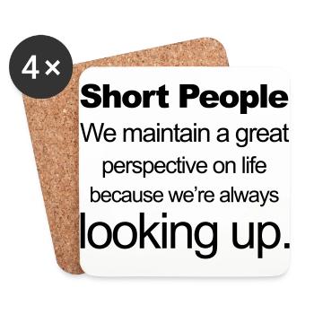 Short People - Untersetzer (4er-Set) - Weiß - Vorne