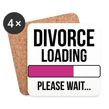Divorce Loading Please wait... - Dessous de verre (lot de 4) - blanc - Devant