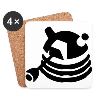 Dalek - Untersetzer (4er-Set) - Weiß - Vorne