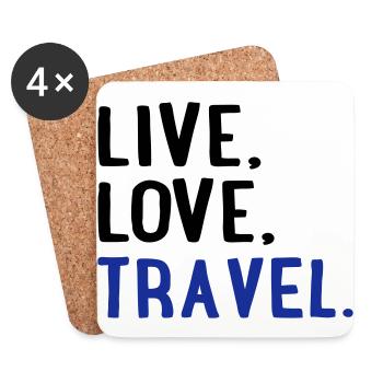 to travel - Coasters (set of 4) - white - Front