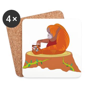 orang utan - Untersetzer (4er-Set) - Weiß - Vorne