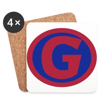 Super, Superheld, Superheldin, Hero, G - Coasters (set of 4) - white - Front