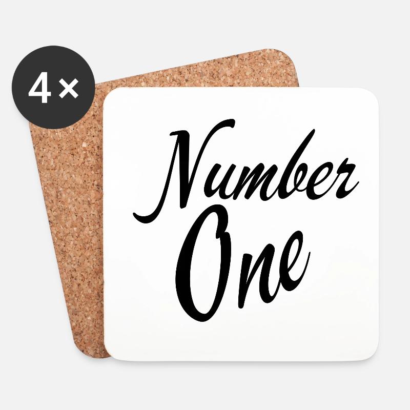 Number one - Untersetzer (4er-Set) - Weiß