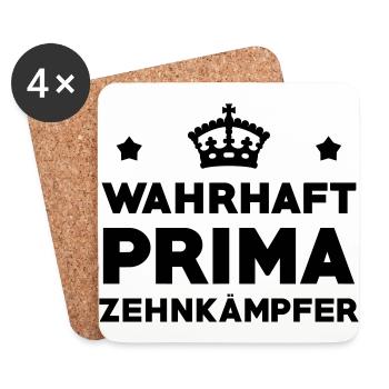 Zehnkampf / Zehnkämpfer / Zehnkämpferin / Sport - Untersetzer (4er-Set) - Weiß - Vorne