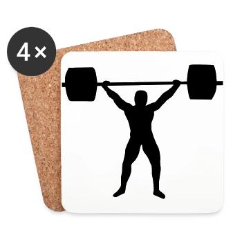 Weight lifting - Coasters (set of 4) - white - Front
