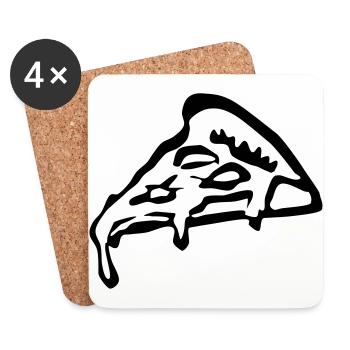 Pizza - Untersetzer (4er-Set) - Weiß - Vorne