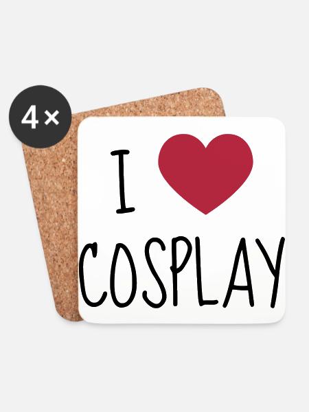 Cosplay / Cosplayer / Manga / Geek - Untersetzer (4er-Set) - Weiß