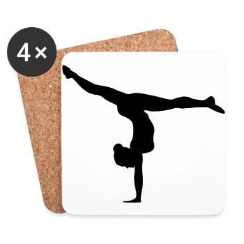 Gymnast, Gymnastics (super cheap!) - Coasters (set of 4) - white - Front