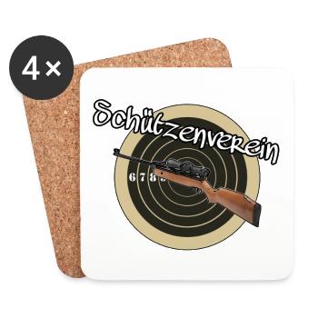 Schützenverein - Untersetzer (4er-Set) - Weiß - Vorne