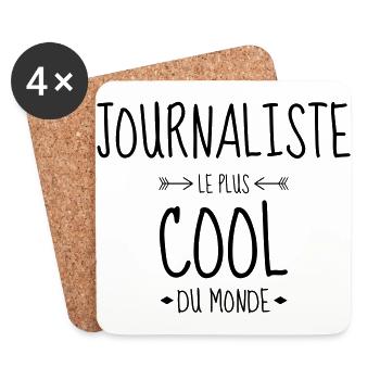 Journalist Journalism Journalismus Journaliste - Coasters (set of 4) - white - Front