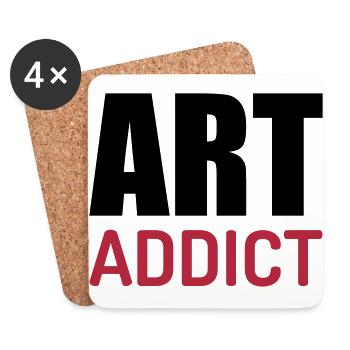 Artist / Art / Künstler / Artiste / Music / Kunst - Coasters (set of 4) - white - Front