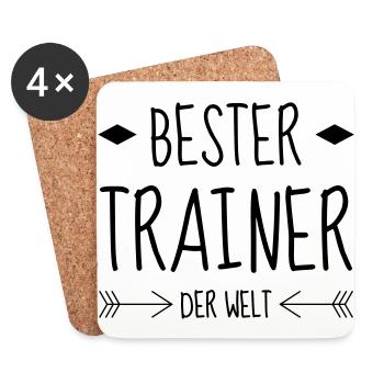 Coach Coaching Trainer Sport Entraineur Team - Coasters (set of 4) - white - Front