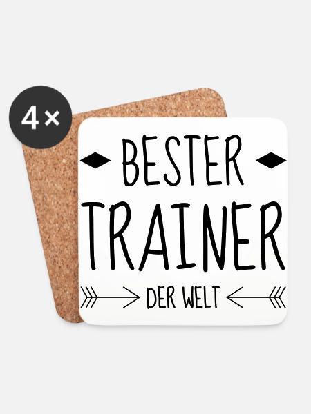 Coach / Coaching / Trainer / Sport - Untersetzer (4er-Set) - Weiß