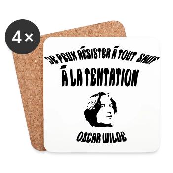 tentation - Dessous de verre (lot de 4) - blanc - Devant