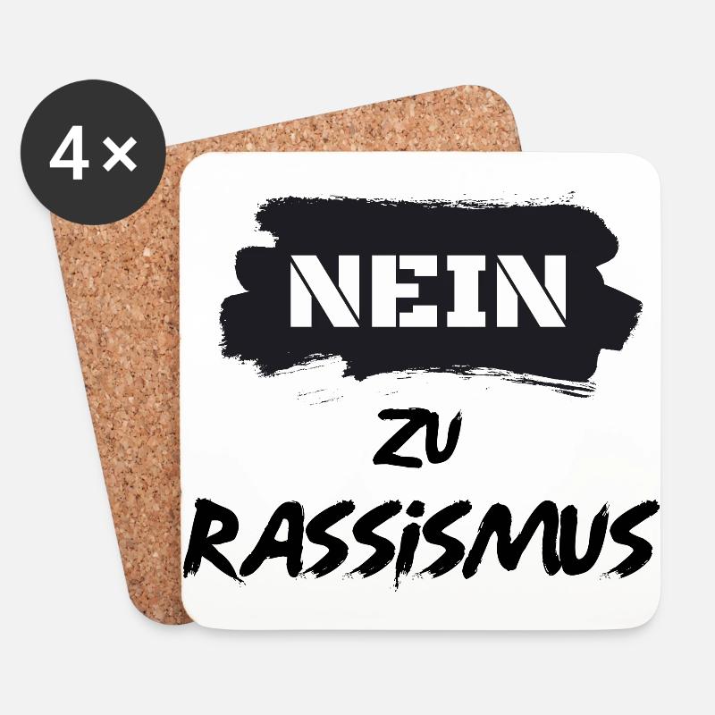 rassismus - Untersetzer (4er-Set) - Weiß