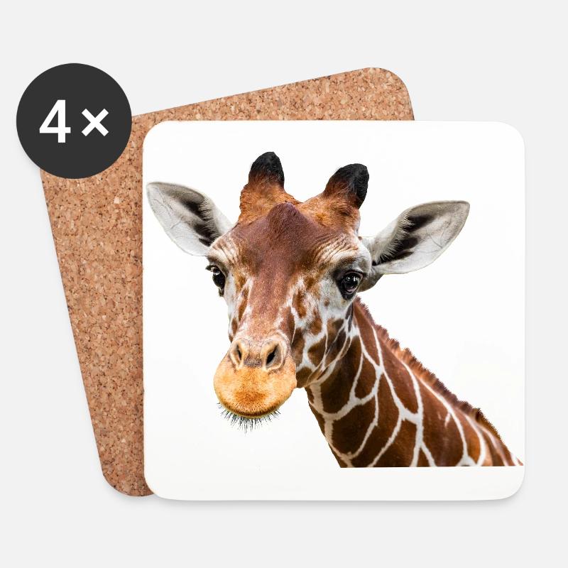 Giraffe - Untersetzer (4er-Set) - Weiß