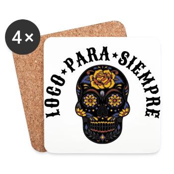 Loco para siempre mexicain - Dessous de verre (lot de 4) - blanc - Devant