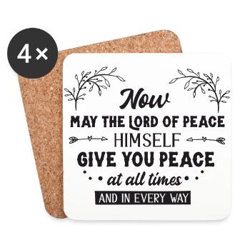 May God give you peace - Coasters (set of 4) - white - Front