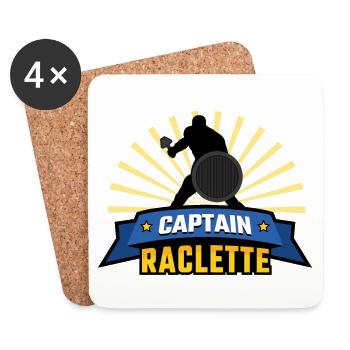 Captain Raclette - Coasters (set of 4) - white - Front