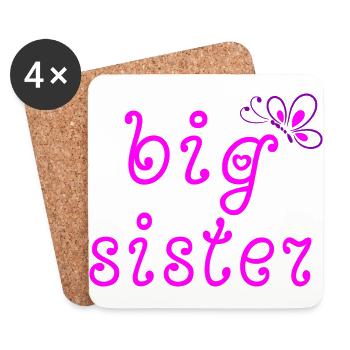 Big Sister - Coasters (set of 4) - white - Front