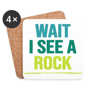 bouldering bouldering rocks free climbing boulder route - Coasters (set of 4) - white - Front