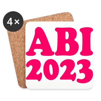 Abi 2023 - Untersetzer (4er-Set) - Weiß - Vorne